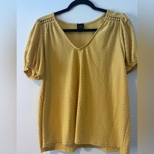 Yellow/gold W5 work blouse. Size XL
